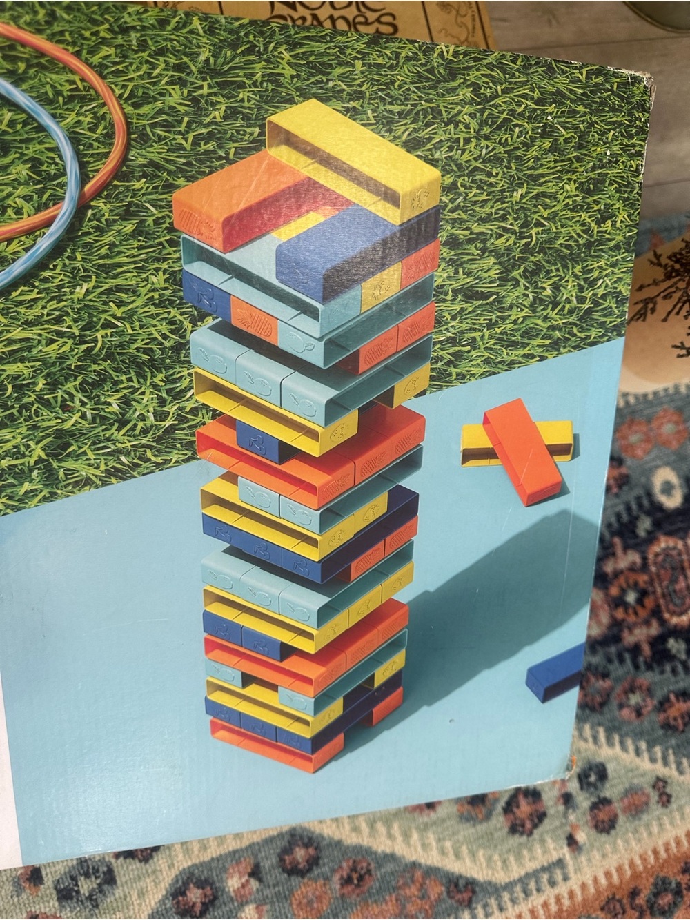 New Sun Squad HUGE Jumbo Tipping Tower Indoor + Outdoor Lawn Game - Multicolor - Picture 14 of 16